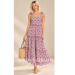 Anna Cate Tie Shoulder Midi Dress